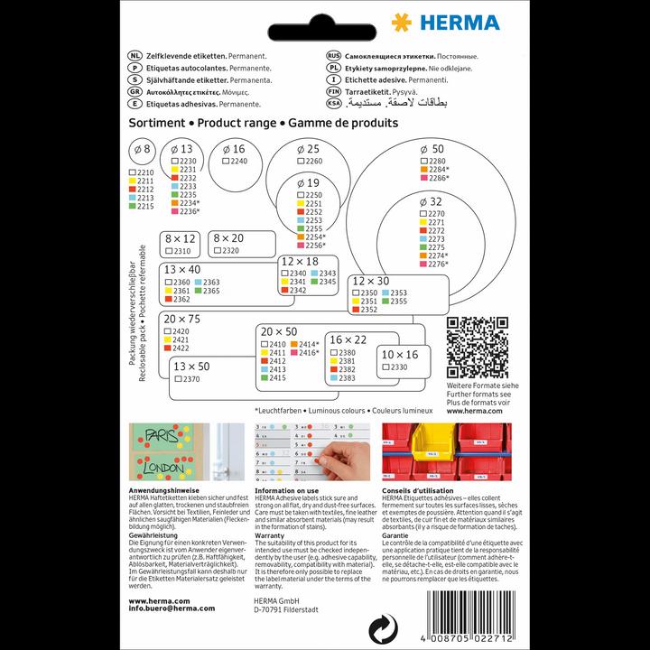 Image du produit Herma Points de repère