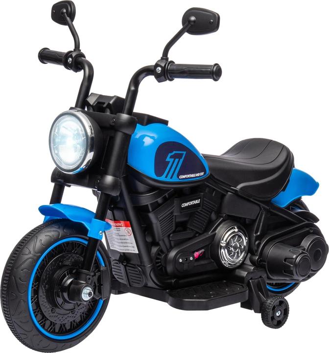 Swisshandel24 Children's electric motorbike, 2 removable training wheels, 1.5-3 km/h, for children aged 1.5-3 (6 V)