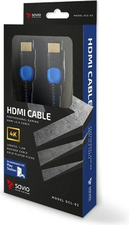 Actual product image Savio GCL-02 HDMI Cable HDMI Type A (Standard) (1.80 m)