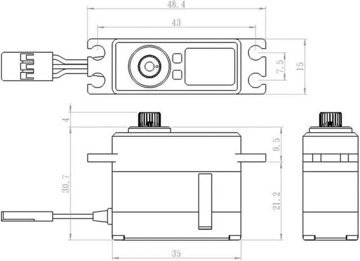 Actual product image Savöx Servo SV-1261MG Digital HV