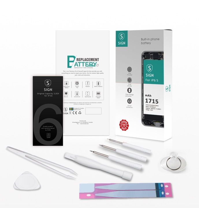 Image du produit SIGN Kit complet pour changer la batterie de l'iPhone 6S