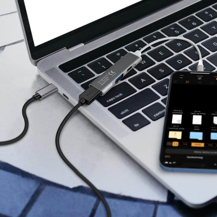 Produktbild LinQ Lightning Hub: 2x USB + 1x Lightning Lade-/Sync (USB, Lightning)