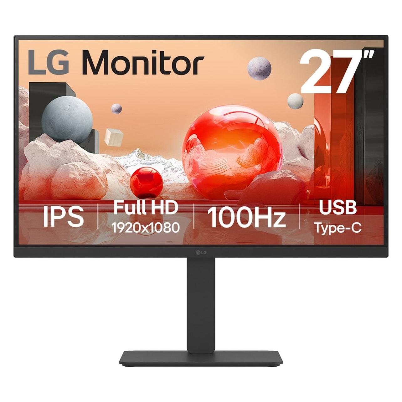 LG 27" 27BA650-B (1920 x 1080 Pixel, 27"), Monitor, Schwarz
