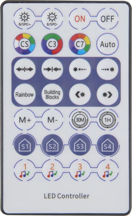 Produktbild Idena Smart LED-Lichterkette USB Bluetooth App Fernbedienung Timer Musik RGB 12m 100 LED Innen (12 m)