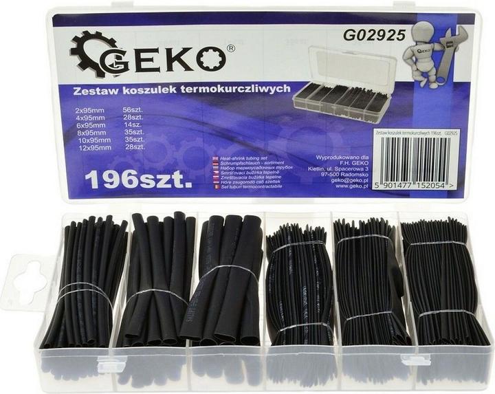 Immagine prodotto GEKO Set di tubi termorestringenti 196 pezzi. (196x)