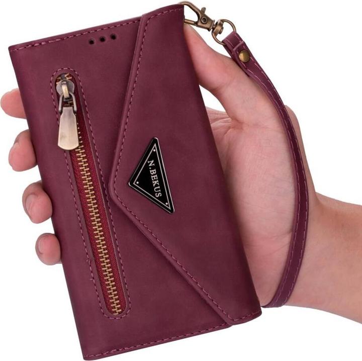 Produktbild Cover-Discount Galaxy S23 Ultra - Brieftaschen Hülle weinrot (Samsung Galaxy S23 Ultra)