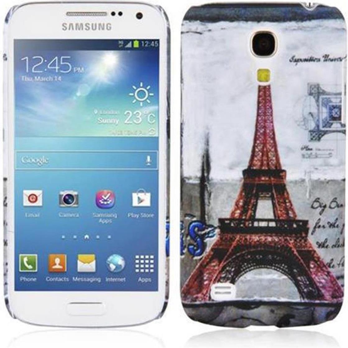Cadorabo Hard Cover mit Aufdruck Cover (Samsung Galaxy S4 mini), Smartphone Hülle, Grau
