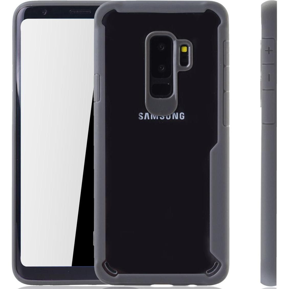 König Design Handyhülle für Samsung Galaxy S9 Plus Schutzcase Backcover Bumper Etuis Grau (Samsung Galaxy S9+), Smartpho...
