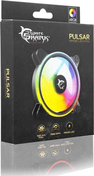 Produktbild White Shark Housing cooler Pulsar, 120mm, with ARGB LED illumination (120 mm, 1 x)