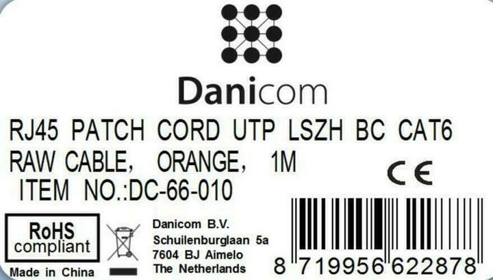Produktbild Dsit CAT6 Netzwerkkabel 100% Kupfer (CAT6, 1 m)