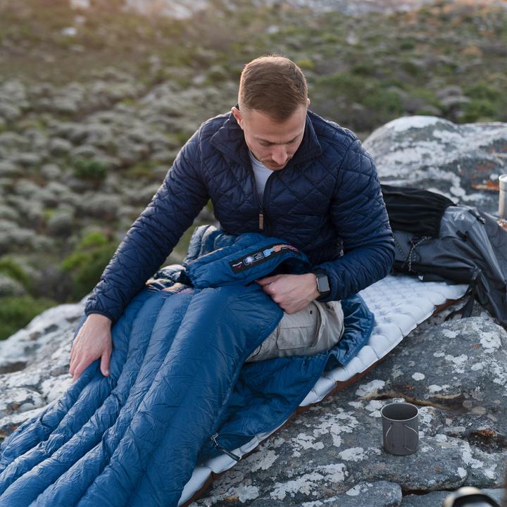 Actual product image Naturehike CWM295 Down envelope sleeping bag (cicada)(duck down) navy blue
