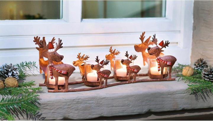 Actual product image Angela Bruderer Windlicht "Rentierfamilie", 5-teilig (5 x)