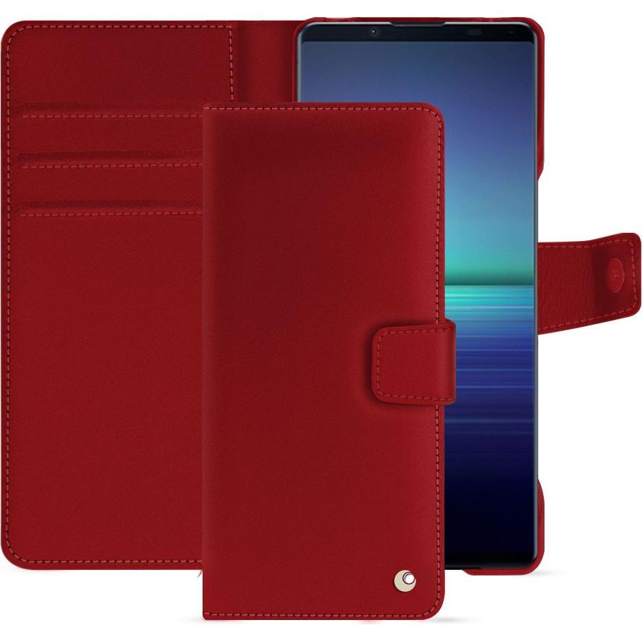 Noreve Lederschutzhülle Sony Xperia 1 V (Sony Xperia 1 V), Smartphone Hülle, Rot
