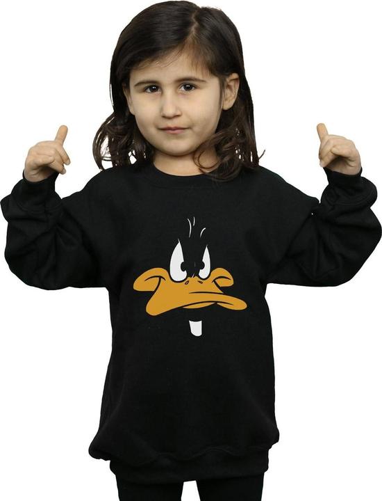 Produktbild Looney Tunes Daffy Duck Big Face Sweatshirt Mädchen (128)