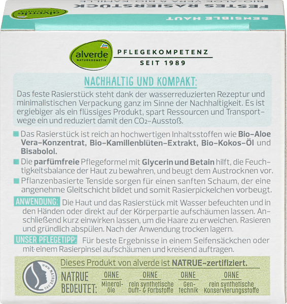 Energy Label dm alverde Solid organic aloe vera, organic camomile