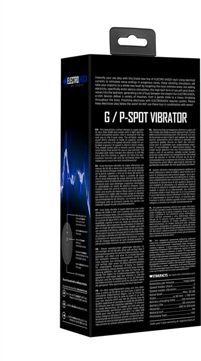 Actual product image Shots Remote Controlled E-Stim & Vibrating G/P-Spot Vibrator