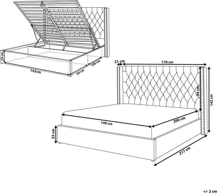 Actual product image Beliani Lubbon (140 x 200)
