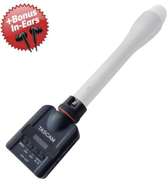 Tascam DR-10X Audio-Recorder + Bonus In-Ear Kopfhörer (Handheld)