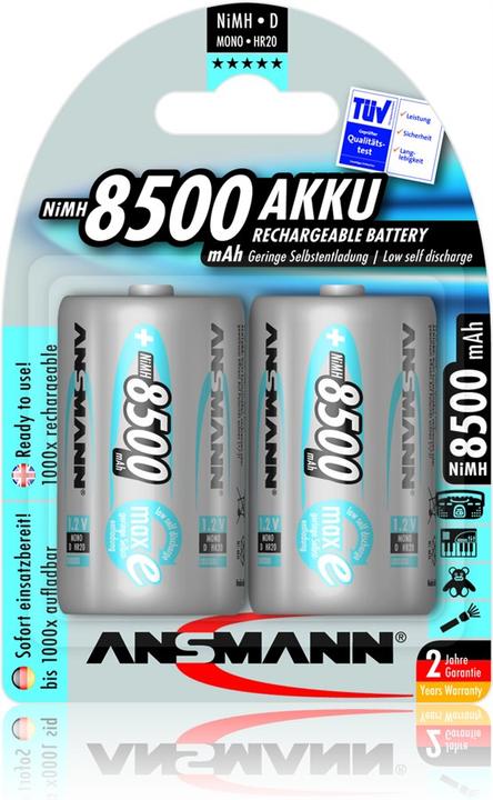 Produktbild Ansmann HR20 Max E (2 Stk., D, 8500 mAh)