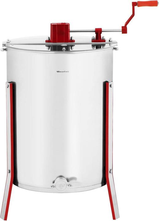 Produktbild Wiesenfield Hochwertige Honigschleuder Edelstahl Tangentialschleuder Handantrieb 4 Waben