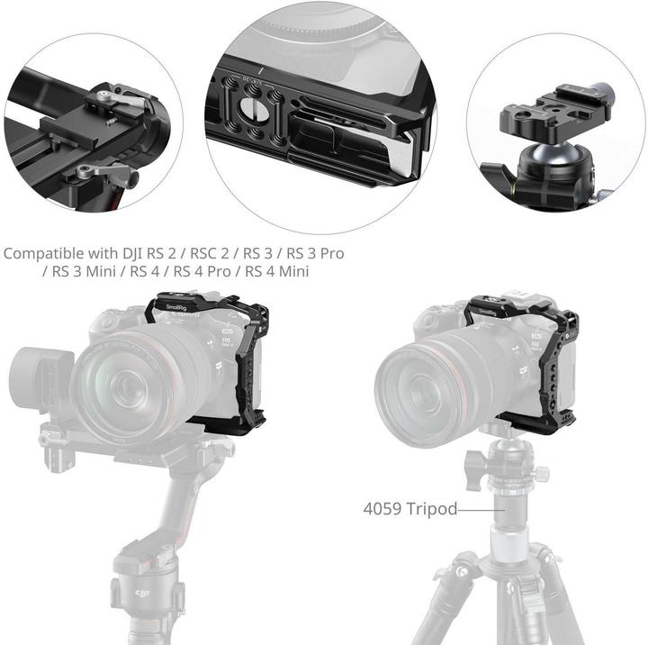 Produktbild SmallRig 5953 HawkLock Quick Release Half Cage for Canon EOS R6 Mark III / R6 Mark II / R5 Mark II (Cage)