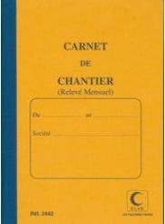 Produktbild ELVE Carnet de chantier, relev‚ mensuel, 190 x 130 mm