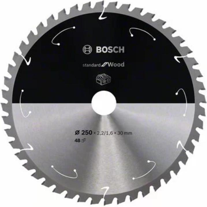 Productafbeelding Bosch Professional Zubehör Cirkelzaagblad Standaard voor hout, 250x2,2/1,6x30,48 tanden