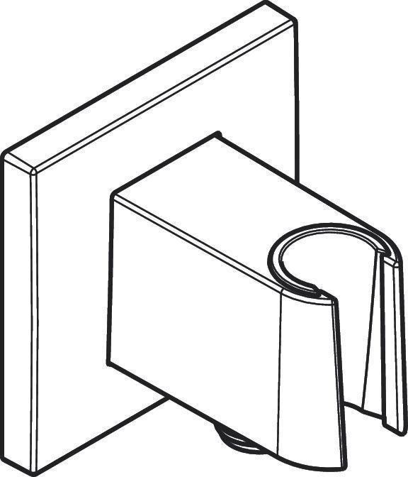 Produktbild hansgrohe HG Wandanschluss FixFit E mit Brausehalter mattschwarz