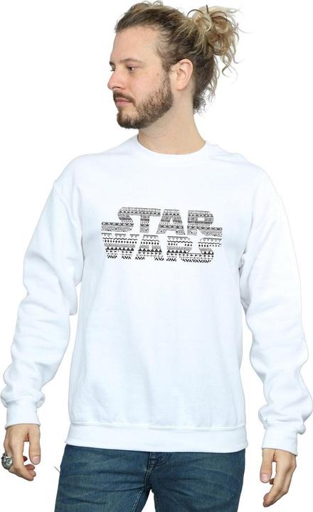 Actual product image Star Wars Mens Aztec Logo Mono Sweatshirt (M)