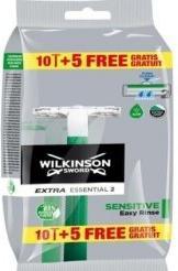 Actual product image Wilkinson Extra Essential 2 Disposable Razor Sensitive 15Pcs.