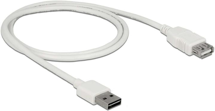 Produktbild Delock USB2.0-Verlängerungskabel Easy, 1m, weiss (1 m, USB 2.0)
