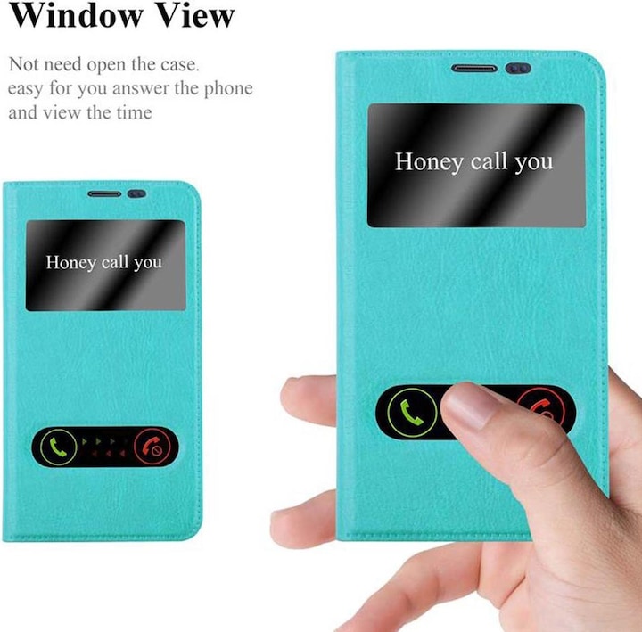 Actual product image Cadorabo Book with View double window cover (Samsung Galaxy Note Edge)