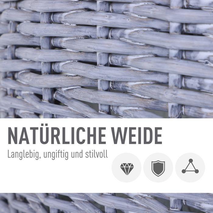 Produktbild Swisshandel24 Transportkorb Transportbox für Katzen Hunde, Korbhöhle mit Gitter,Katzenhaus aus Weide, Katzenkorb (Katze)