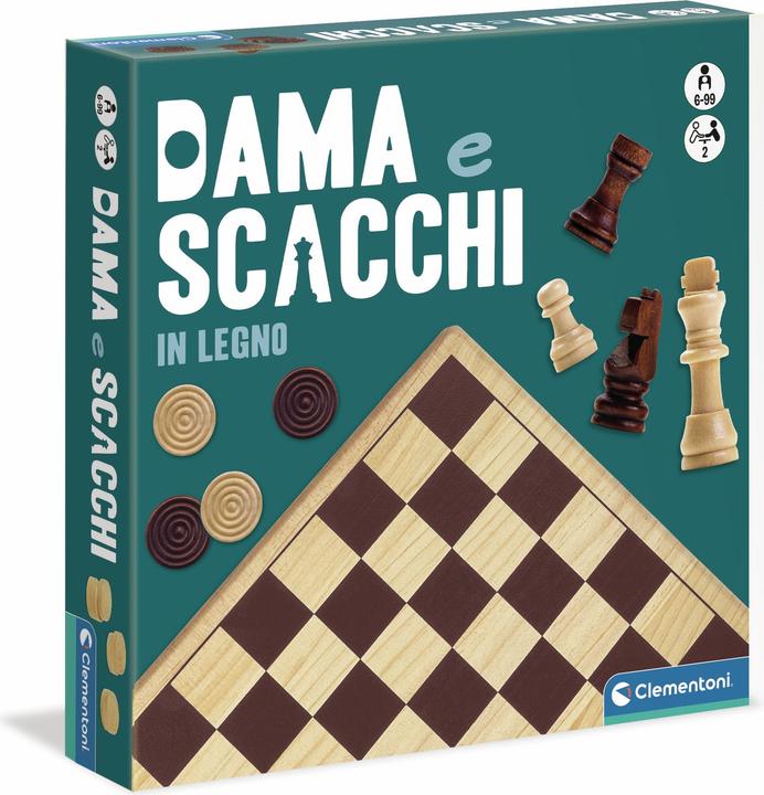 Actual product image Clementoni Wooden Chess and Checkers