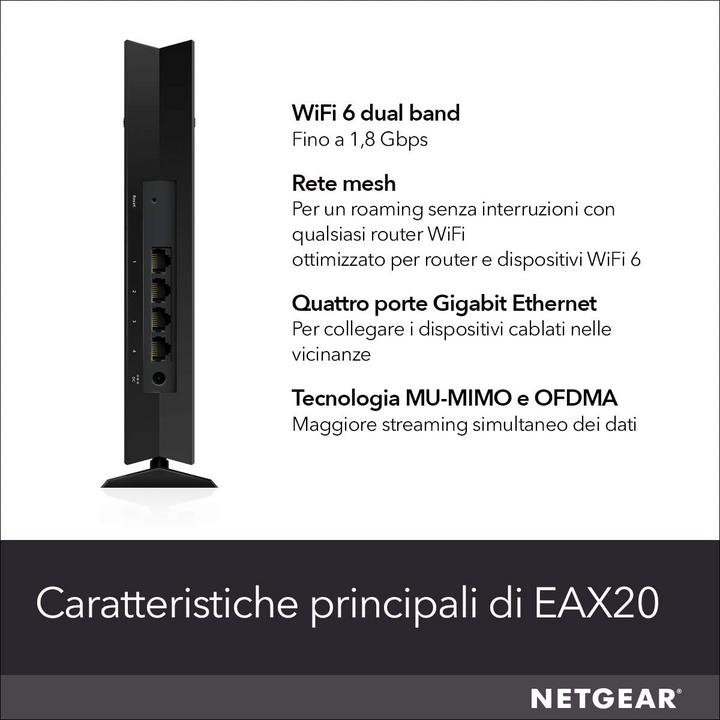 Actual product image Netgear EAX20-100EUS