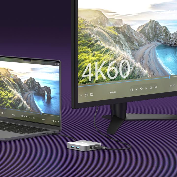 Actual product image j5Create JCD3191 4K60 Elite USB-C® Travel Adapter, Black, Wired, USB 3.2 Gen 2 (3.1 Gen 2) Type-C, 1 (USB-C)