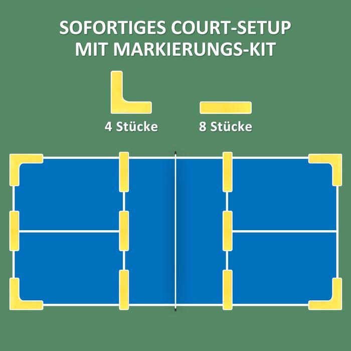 Actual product image Swisshandel24 Pickleball-Netz tragbares Set 6,7 m Pickleball-System mit Ballsammler, Bälle