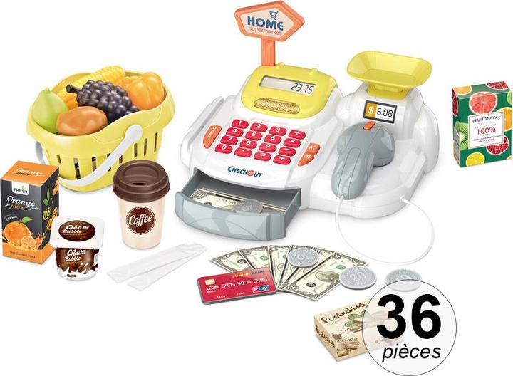 Produktbild VR Shinecon Registrierkasse mit Scanner und Zubehör - 36 teiliges Set