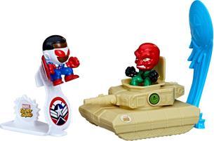 Actual product image Hasbro Stunt Squad Spider-Man vs. Venom playset with 3.5 cm action figures