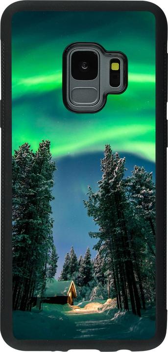 Produktbild PhoneLook Hülle Silikon schwarz Winter 22 Northern Lights (Samsung Galaxy S9)