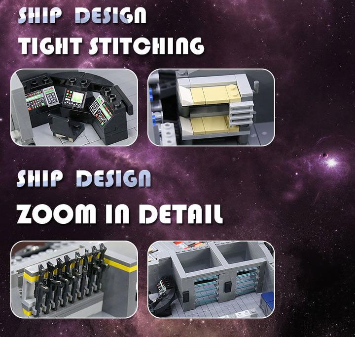 Actual product image Mould King battleship Eclipse