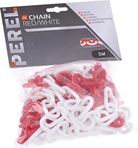 Velleman KUNSTSTOFFKETTE ROT/WEIss 5 m x 6 mm