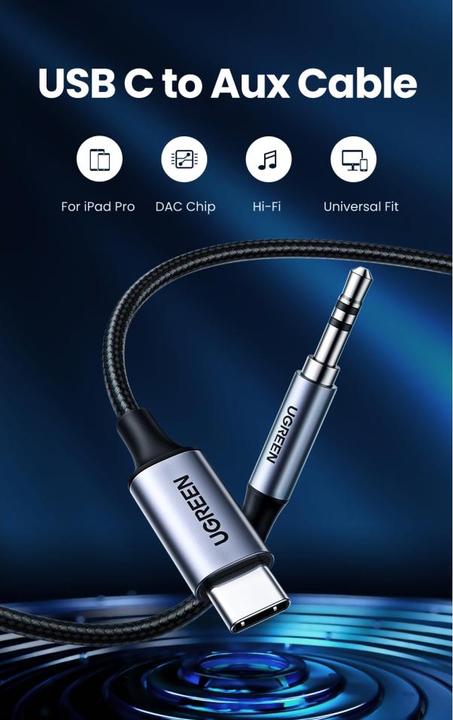 Produktbild Ugreen USB C — 3.5mm (1 m, 3.5mm Klinke (AUX))
