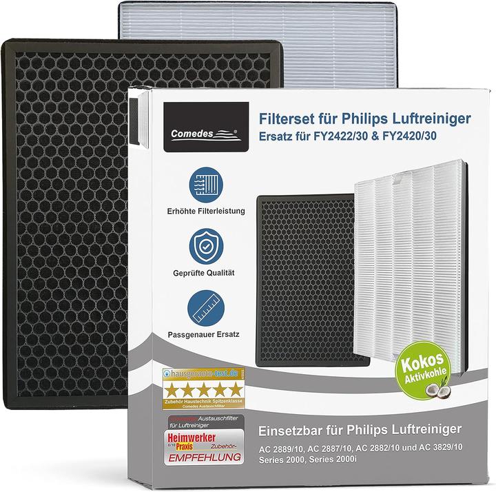 Immagine prodotto Comedes Set di filtri per Philips AC 2889, AC 2887, AC 2882, AC 3829 (1 x)