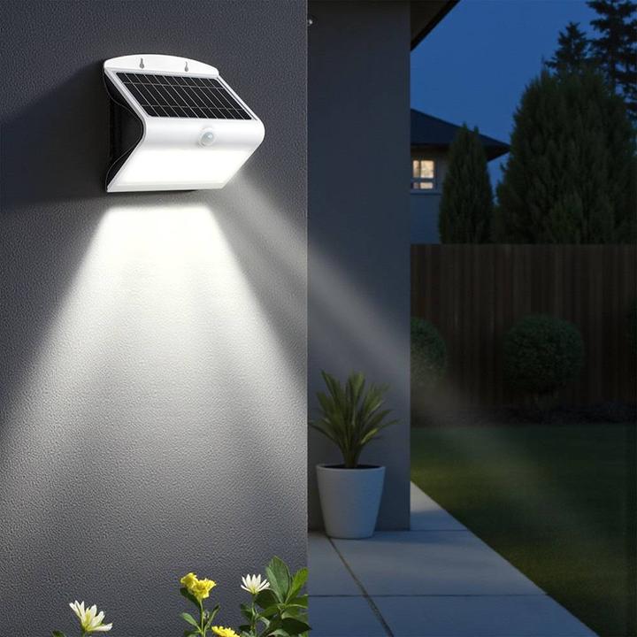 Image du produit V-TAC VT7677 Applique murale solaire à LED 6,8 WBlanc naturel, corps blanc et noir (800 lm, IP65)