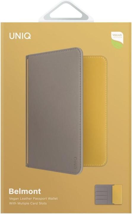 Produktbild Uniq Belmont RFID Blocking Passport Case - Grey/Yellow