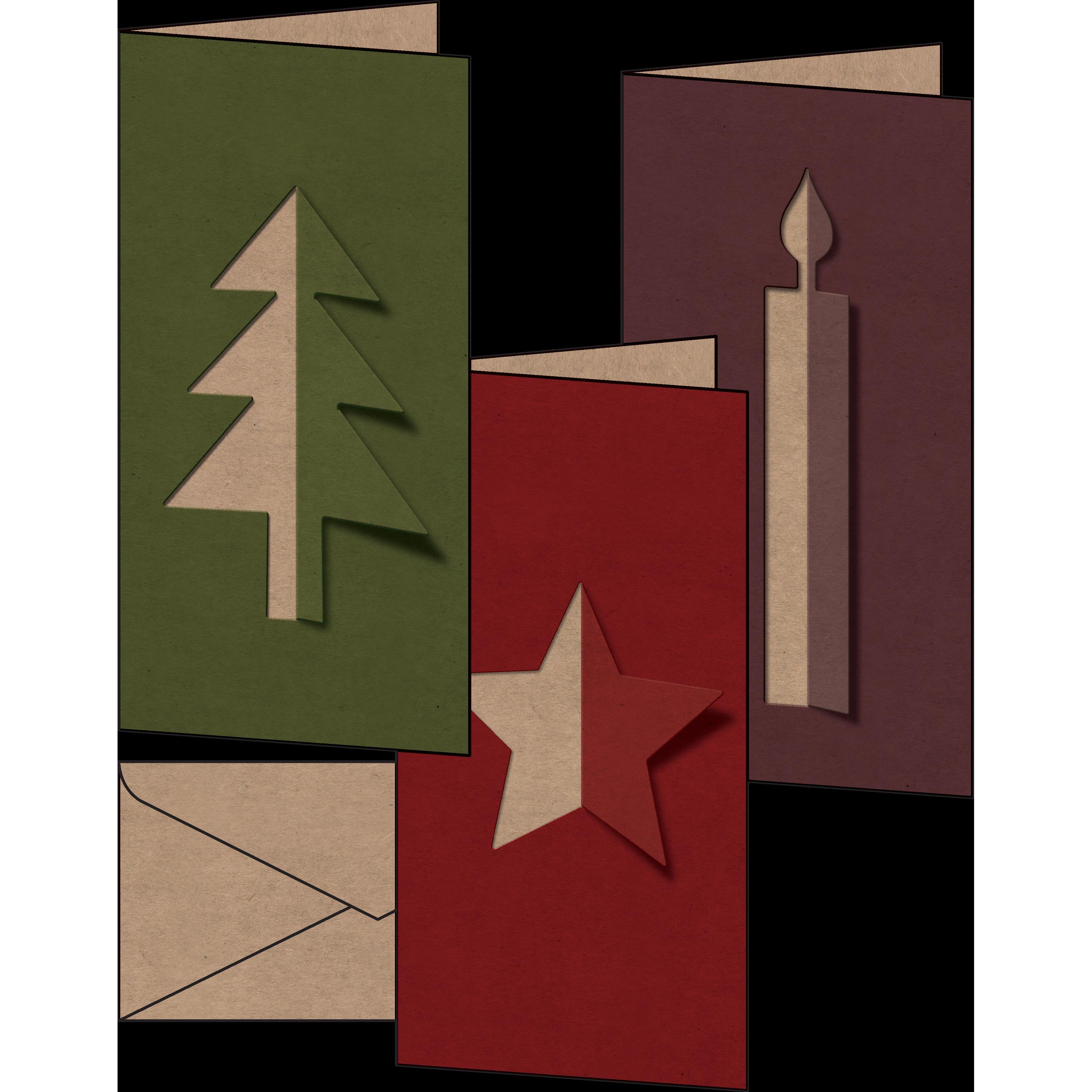 Sigel, Grusskarte + Briefpapier, Weihnachtskarten-Set (10 Stk.)