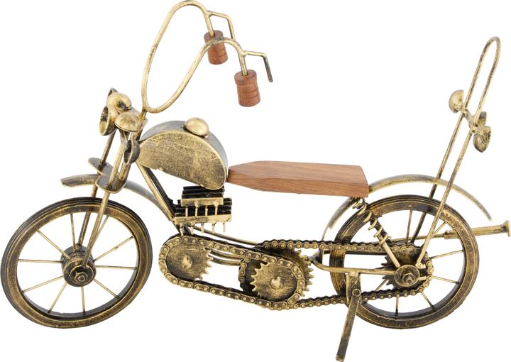 Decofinder Motorrad, Antique Gold H: 24 cm