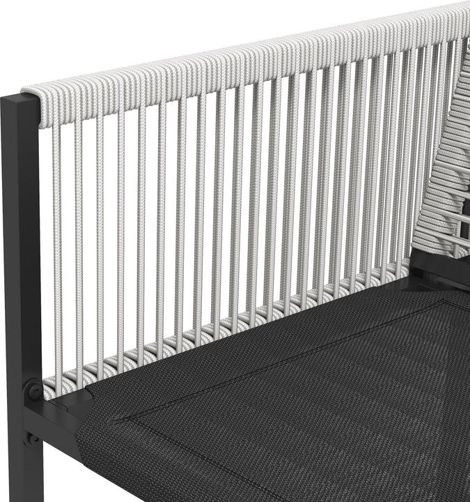 Produktbild Outsunny Gartenmöbel-Set Stahl, Hartglas Schwarz (120 x 120 x 72 cm)