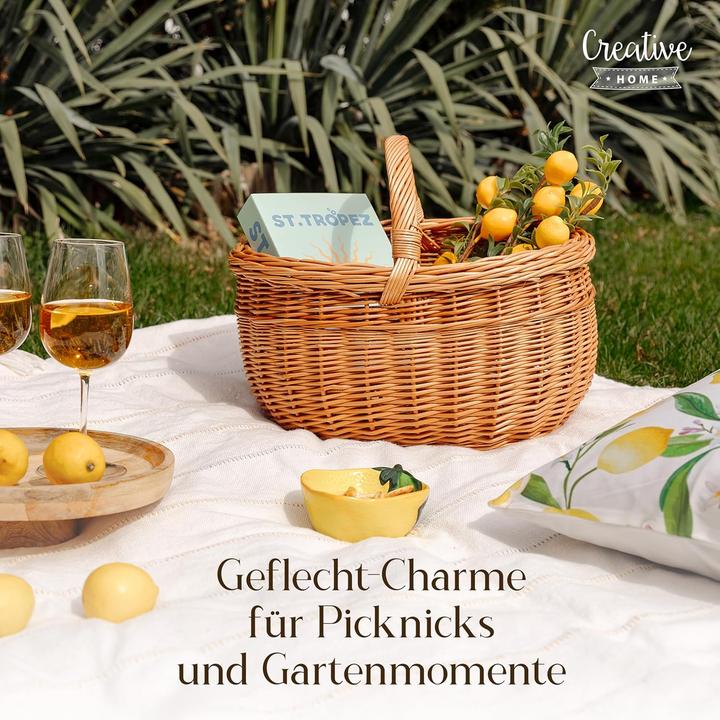 Actual product image Creative Home Grosser handgeflochtener Picknickkorb mit Henkel